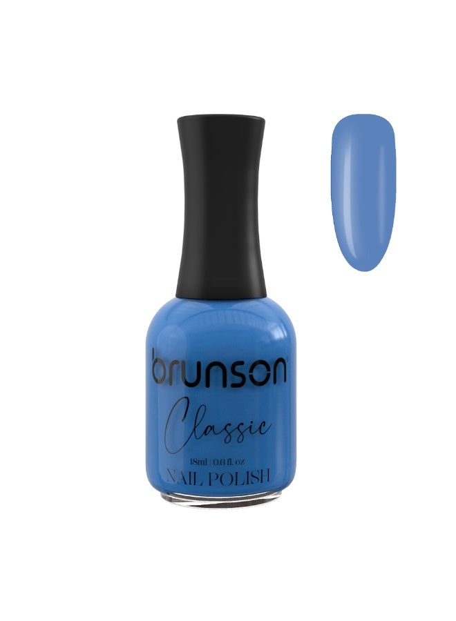 Brunson Classic Nail Polish 18ml Fast Dry Nail Lacquer Nail Harderner Normal Polish Glossy Gel Effect Quick Air Dry Long-Lasting Natural Nail Enamel Salon Quality Manicure Pedicure Regular Polish - Image 1